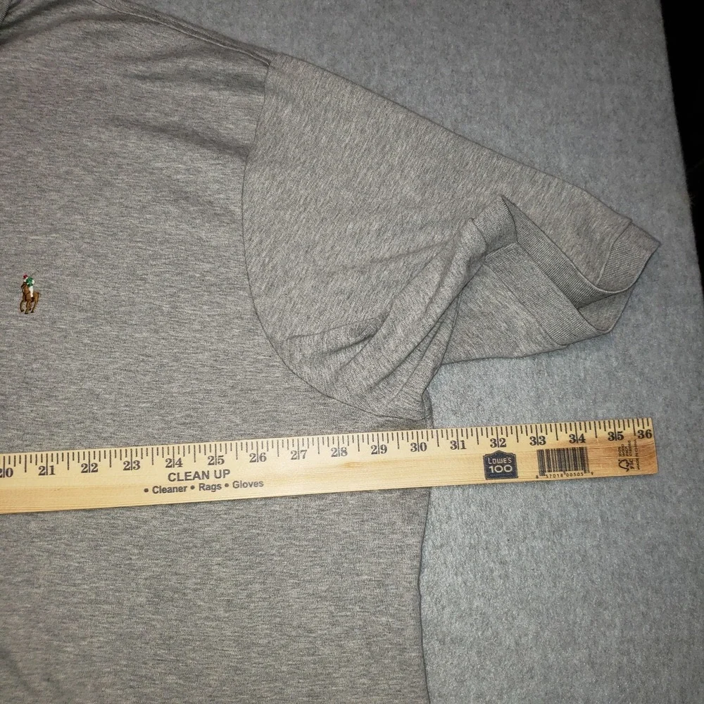 Polo Ralph Lauren Polo Shirt Mens‎ Gray Size 4XB Pima Soft Touch Short Sleeves